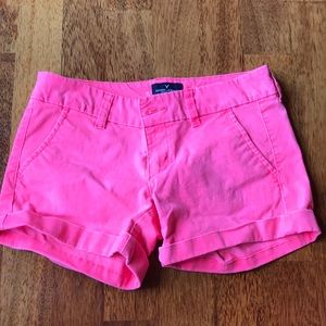 Neon Pink jean shorts